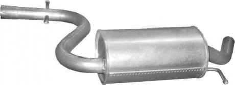 Резонатор (середня частина) алюмінієва сталь Audi A3 1.6 FSi/Golf V POLMOSTROW 30.618 (фото 1)