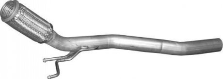 Глушитель алюм. сталь, передн. часть, без катализатора VW Golf V / Touran / Audi POLMOSTROW 30627 (фото 1)