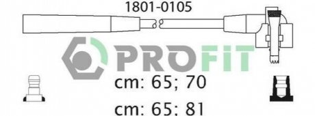 Комплект кабелей высоковольтных PROFIT 1801-0105 (фото 1)