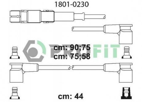 Комплект кабелів високовольтних 1801-0230