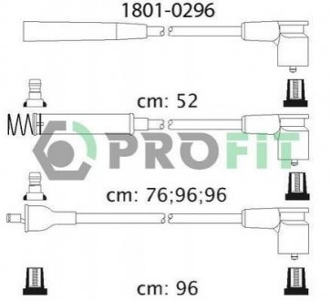Комплект кабелей высоковольтных 1801-0296