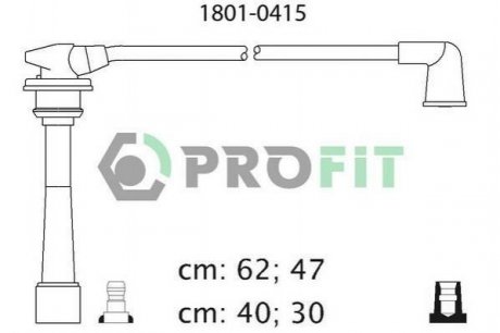 Комплект кабелів високовольтних 1801-0415