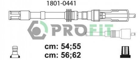 Комплект кабелів високовольтних 1801-0441