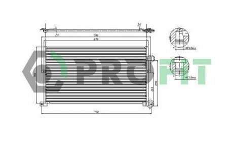 Радіатор кондиціонера PROFIT 2541C1 (фото 1)