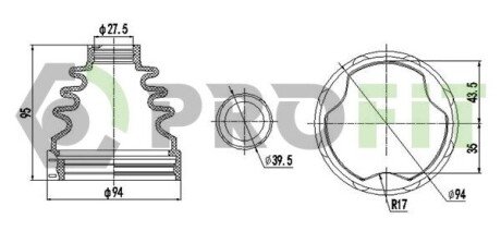 Пильник ШРУС 2710-0018 XLB