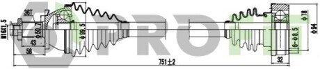 Полуось Profit 2730-0612