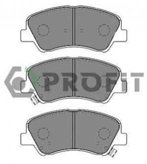 Дискові гальмівні колодки (передні) PROFIT 5000-0625 (фото 1)