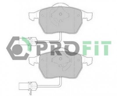 Дисковые тормозные колодки (передние) PROFIT 5000-1323 (фото 1)