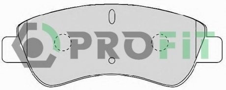 Дисковые тормозные колодки (передние) PROFIT 5000-1399 (фото 1)