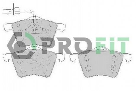 Дисковые тормозные колодки (передние) PROFIT 5000-1654 (фото 1)