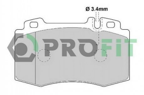 Дисковые тормозные колодки (передние) PROFIT 5000-1661 (фото 1)