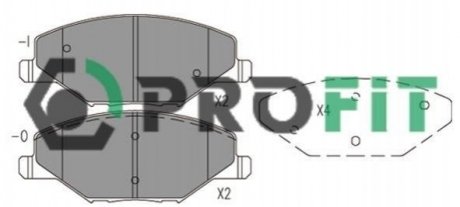 Дисковые тормозные колодки (передние) PROFIT 5000-4590 (фото 1)