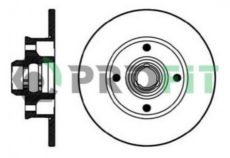 Тормозной диск (задний) PROFIT 5010-0137 (фото 1)