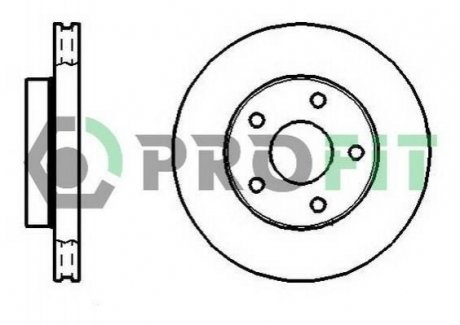 Гальмівний диск (передній) PROFIT 5010-0180 (фото 1)