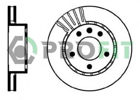 Тормозной диск (передний) PROFIT 5010-0188 (фото 1)