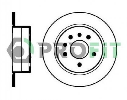 Тормозной диск (задний) PROFIT 5010-0239 (фото 1)