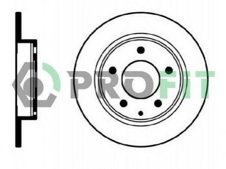 Гальмівний диск (задній) PROFIT 5010-0524 (фото 1)