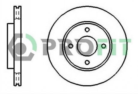 Гальмівний диск (передній) PROFIT 5010-1072 (фото 1)