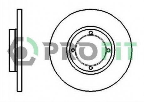 Гальмівний диск (передній) PROFIT 5010-1076 (фото 1)