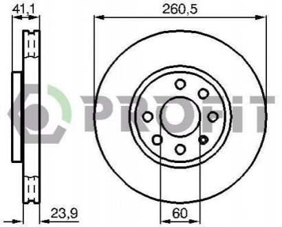 Гальмівний диск (передній) PROFIT 5010-1131 (фото 1)