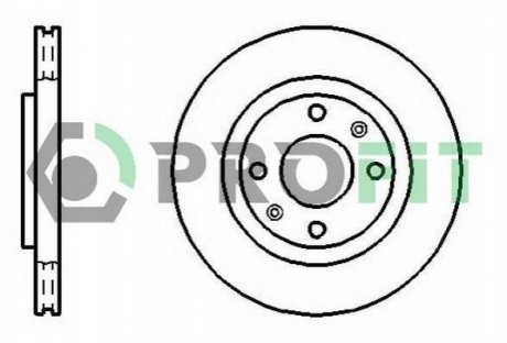 Тормозной диск (передний) PROFIT 5010-1140 (фото 1)