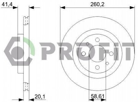 Тормозной диск (передний) PROFIT 5010-1147 (фото 1)