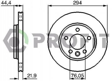 Тормозной диск (задний) PROFIT 5010-1286 (фото 1)