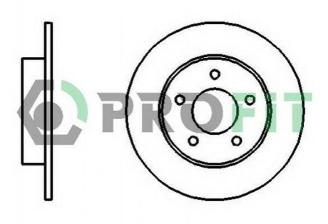 Тормозной диск (задний) PROFIT 5010-1383 (фото 1)