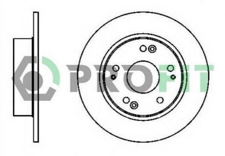 Тормозной диск (задний) PROFIT 5010-1390 (фото 1)
