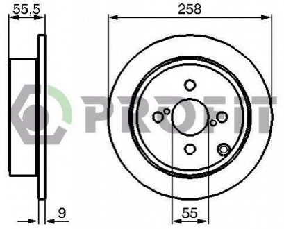 Тормозной диск (задний) PROFIT 5010-1419 (фото 1)