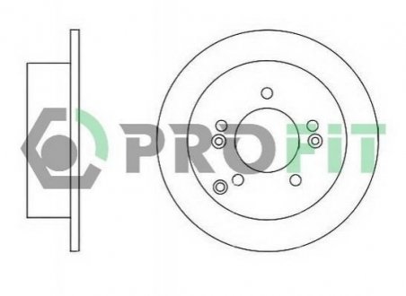 Тормозной диск (задний) PROFIT 5010-1447 (фото 1)