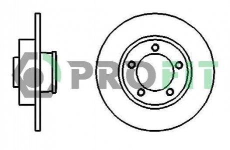 Тормозной диск (задний) PROFIT 5010-1498 (фото 1)