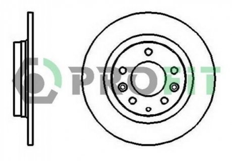 Тормозной диск (задний) PROFIT 5010-1500 (фото 1)