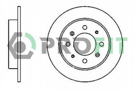Тормозной диск (задний) PROFIT 5010-1541 (фото 1)