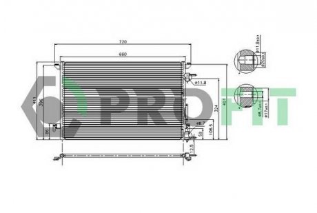 Радіатор кондиціонера PROFIT 5081C1 (фото 1)