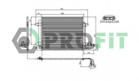 Радиатор кондиционера PROFIT 9570C1 (фото 1)