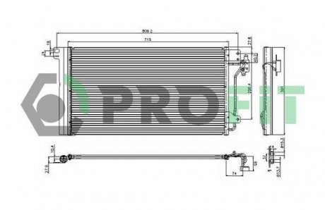 Радиатор кондиционера PROFIT 9572C1 (фото 1)