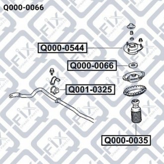 Підшипник опори переднього амортизатора Q-FIX Q000-0066 (фото 1)