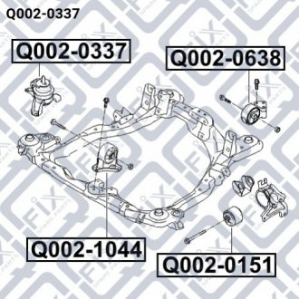 Подушка двигуна права Q-FIX Q002-0337 (фото 1)