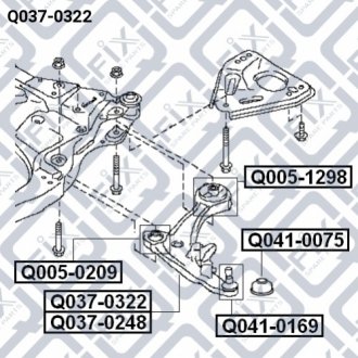 Рычаг подвески передний нижний Q-FIX Q037-0322 (фото 1)