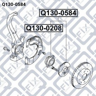 Маточина передня Q-FIX Q130-0584 (фото 1)