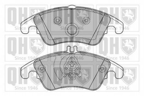 Гальмівні колодки, дискове гальмо (набір) QUINTON HAZELL BP1651 (фото 1)