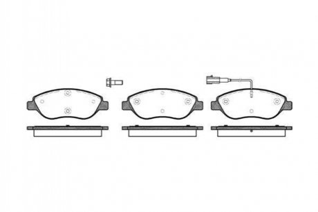Дискові гальмівні колодки (передні) REMSA 0860.01 (фото 1)