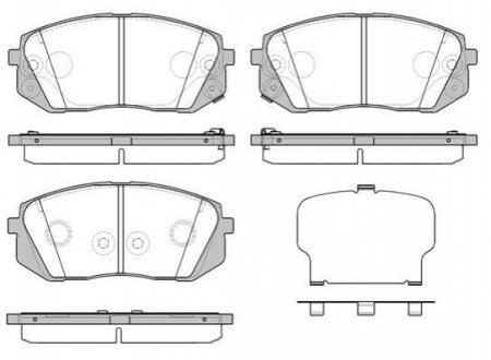 Дисковые тормозные колодки (передние) REMSA 1302.52 (фото 1)