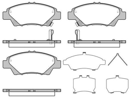 Колодки гальмівні (передні) Honda Jazz 01- (Akebono) REMSA 135842 (фото 1)