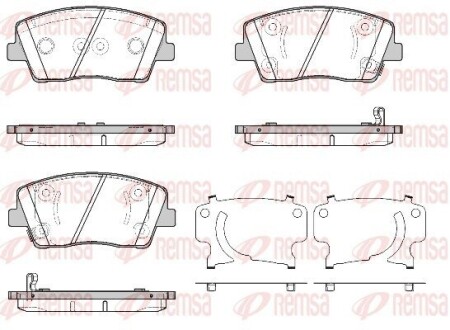 REMSA KIA Комплект гальмівних колодок STINGER (CK) 2.0 T-GDI 17- 1811.02