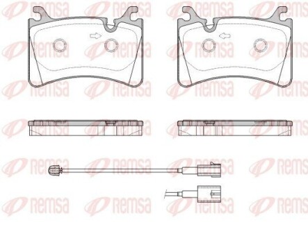 REMSA  ALFA ROMEO Гальм. колодки задн. GIULIA (952_) 2.9 Quadrifoglio (952AAM24) 15- 1817.02