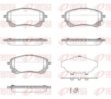 Колодки гальмівні (передні) Toyota Corolla 1.6VVTi/1.8VVTi Hybrid 19- 185802