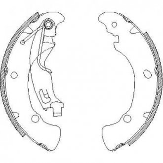 Барабанні гальмівні колодки (задні) REMSA 4041.01 (фото 1)