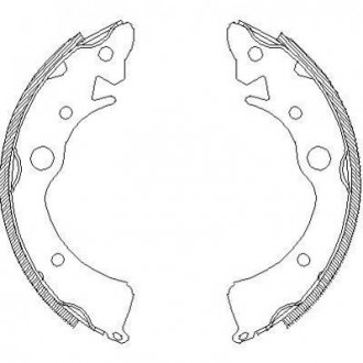 Барабанні гальмівні колодки (задні) REMSA 4096.00 (фото 1)